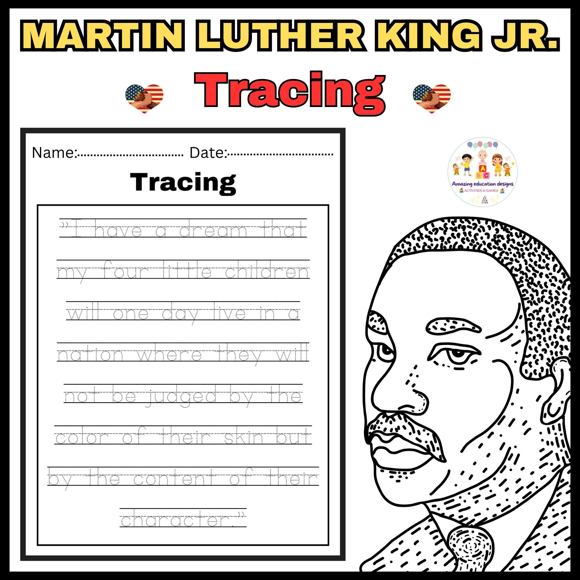 Martin Luther King Jr Quotes Tracing Activities Worksheets Made By Teachers Martin Luther King Jr Quotes Tracing Activities Worksheets Made By Teachers