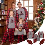 Matching Family Christmas Pajamas Women Conjunto De Pijama Familiar De Navidad Pijamas Hombre Invierno Con Camisa De Manga Larga De Dise O De Cuadros Y Letras Y Pantal N Largo Walmart