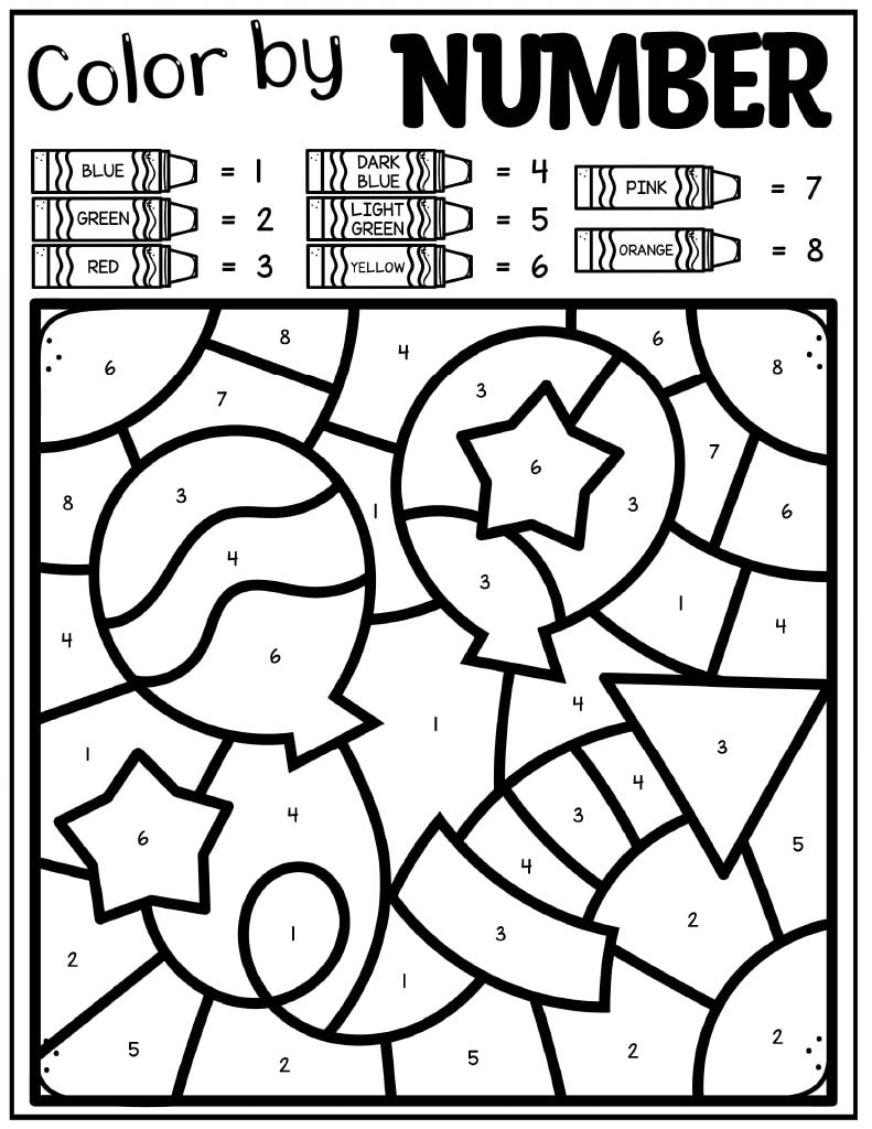 Memorial Day Color By Number Kids Activity Zone Memorial Day Color By Number Kids Activity Zone
