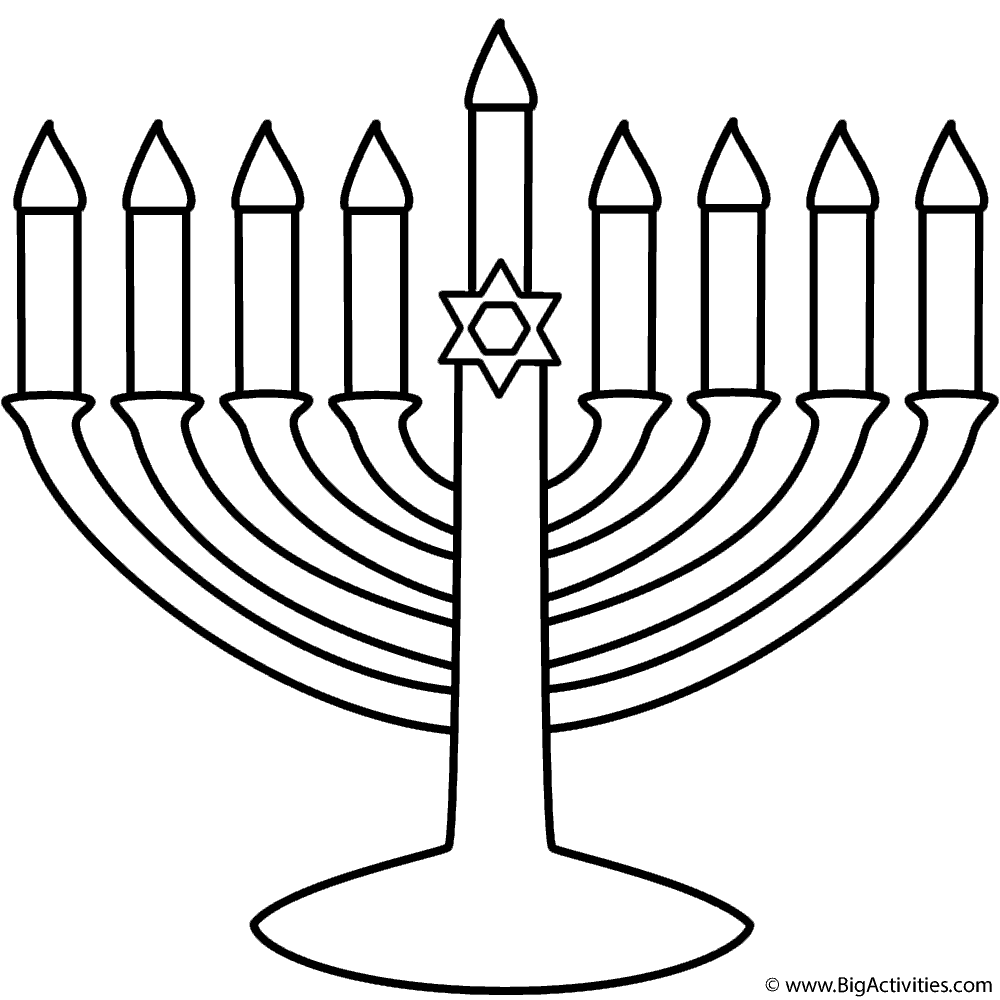 Menorah Coloring Page Hanukkah Menorah Coloring Page Hanukkah