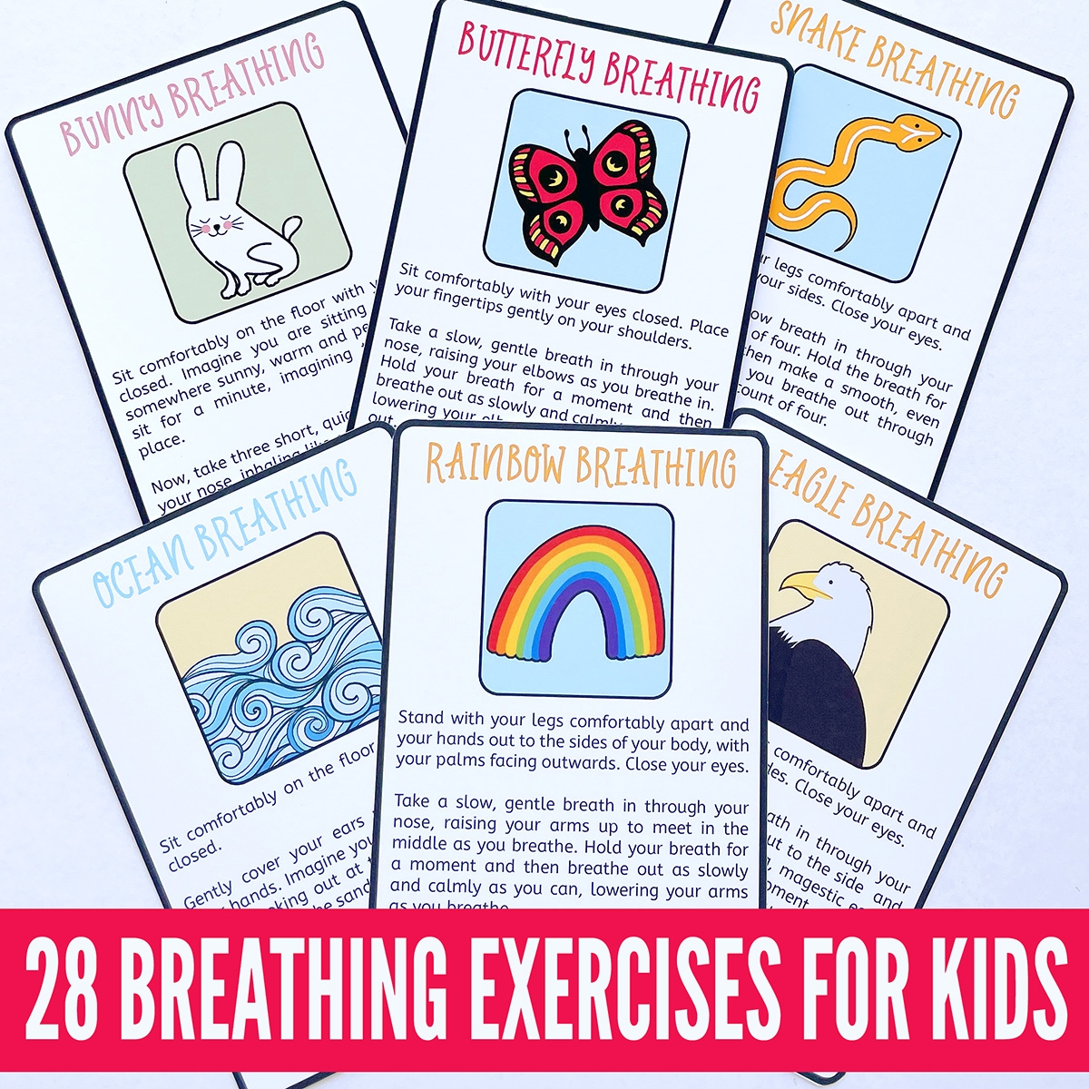 Mindful Breathing Exercises For Kids Printable Cards Childhood101 Shop