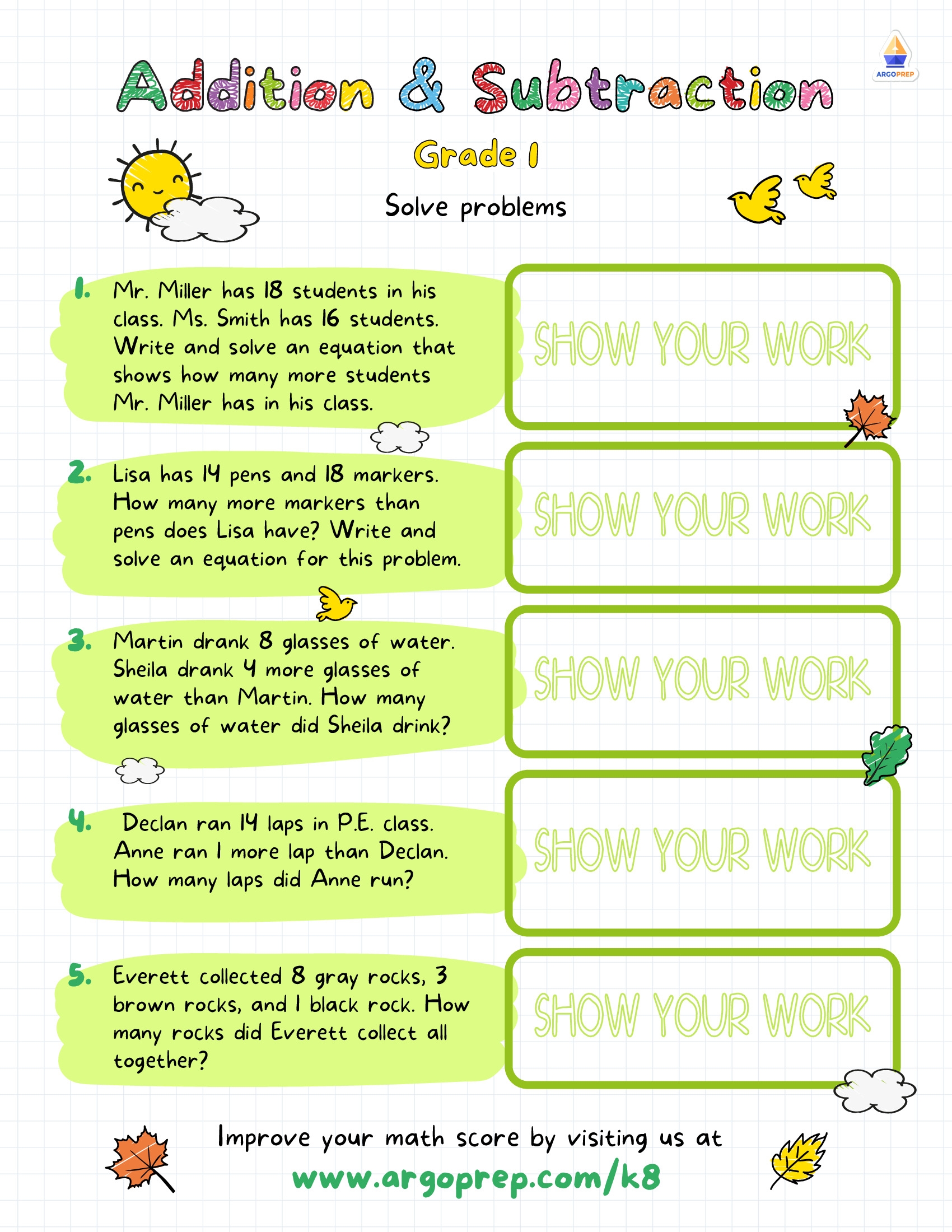 addition and subtraction one step word problems addition and subtraction one step word problems