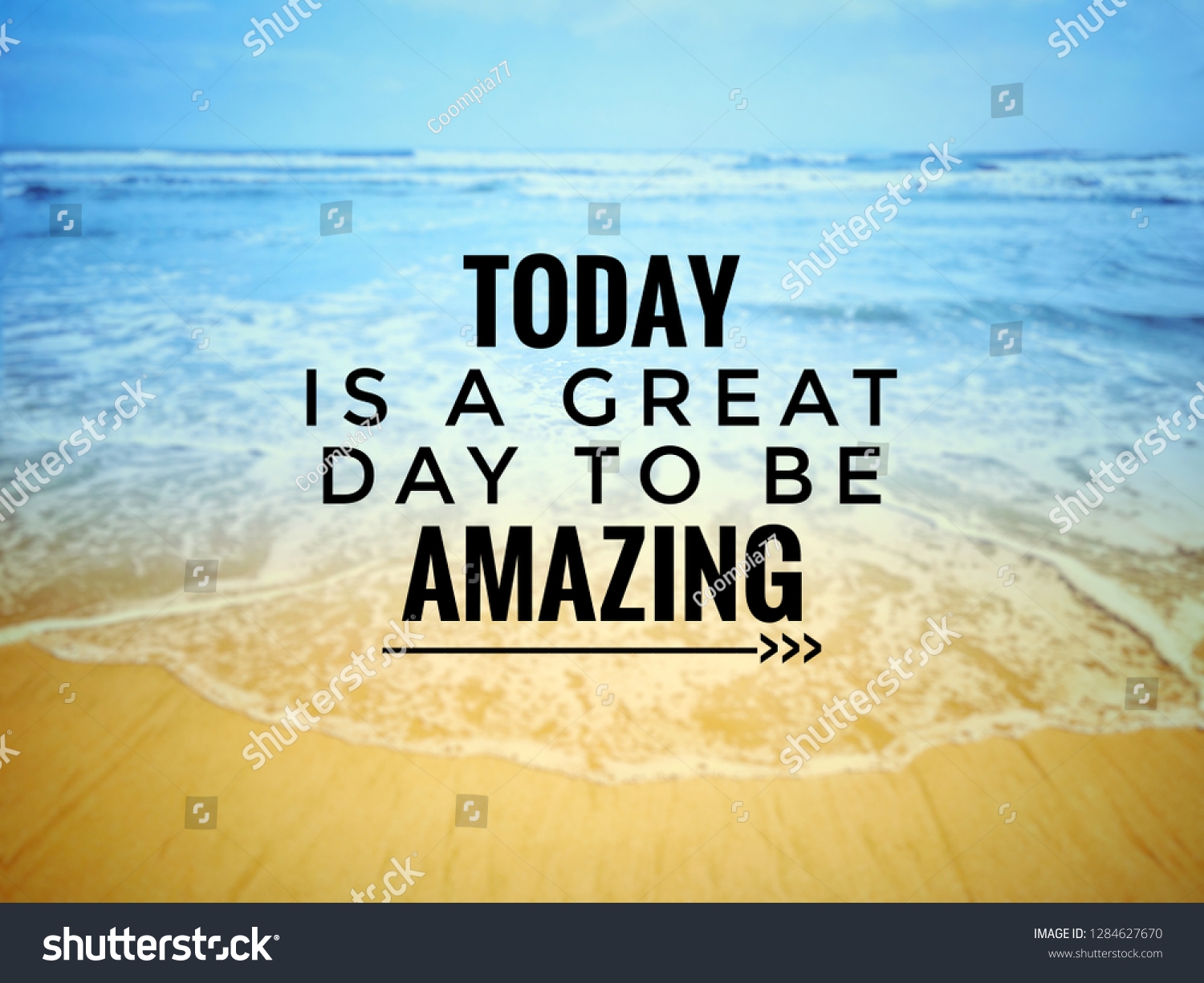 Motivational Inspirational Quote Today Great Day Stock Photo 1284627670 Shutterstock