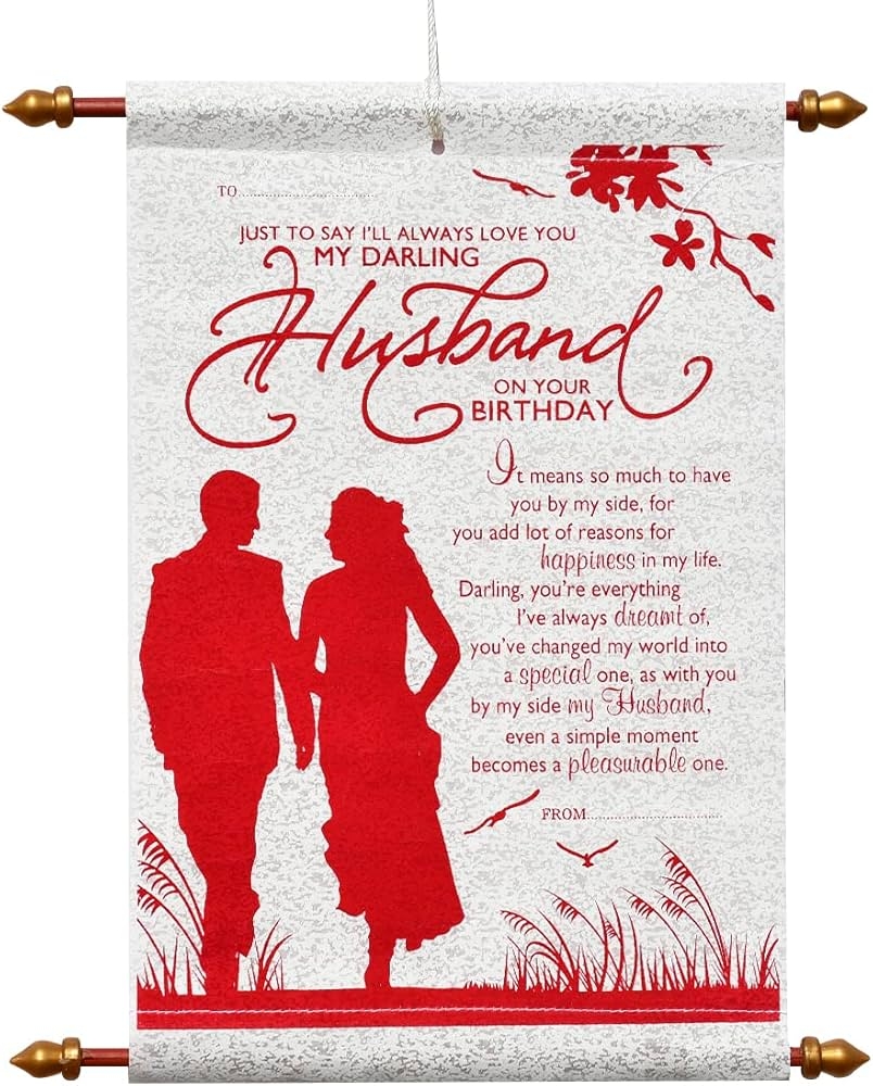 Natali Traders Birthday Scroll Card For Husband Message Greeting Card Red 30 X 1 5 X 20 CM Amazon in Office Products Natali Traders Birthday Scroll Card For Husband Message Greeting Card Red 30 X 1 5 X 20 CM Amazon in Office Products