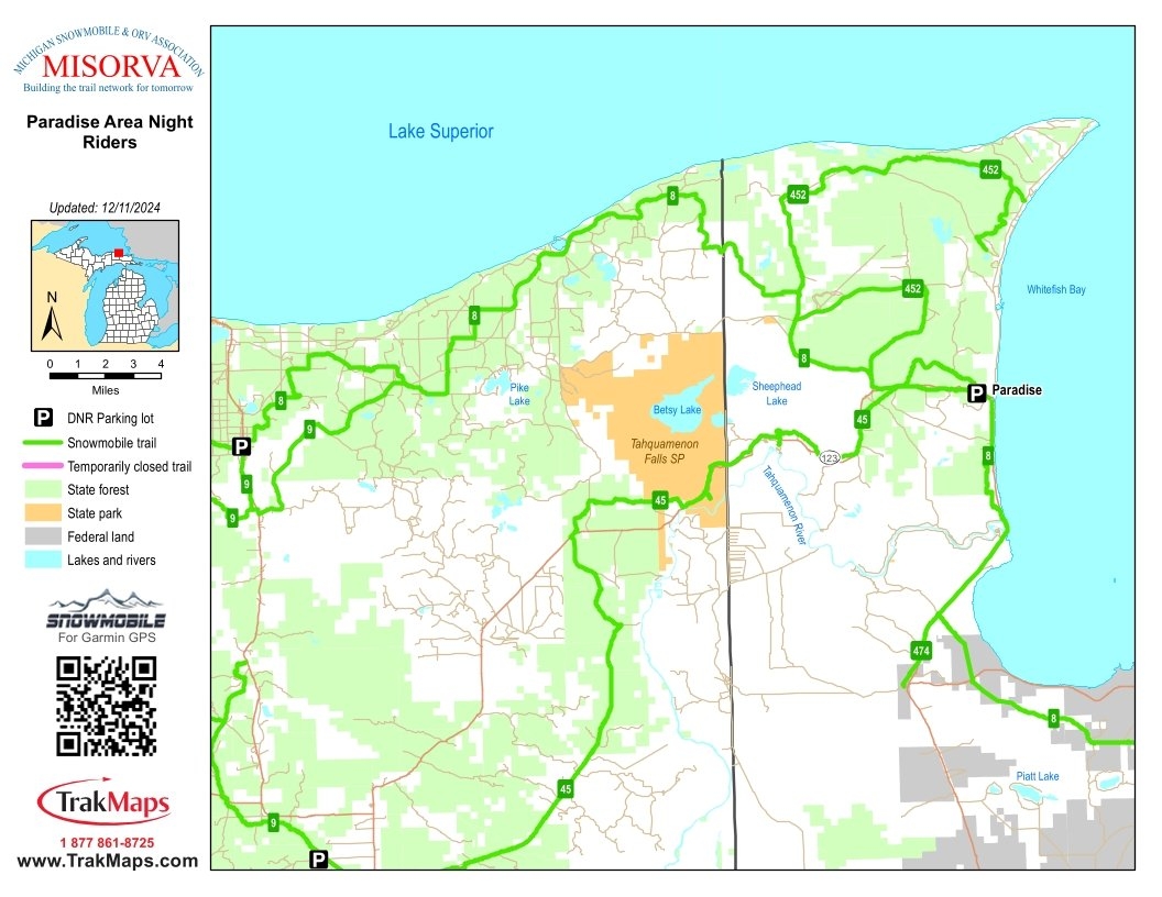 Paradise Area Night Riders Michigan Snowmobile ORV Association Paradise Area Night Riders Michigan Snowmobile ORV Association
