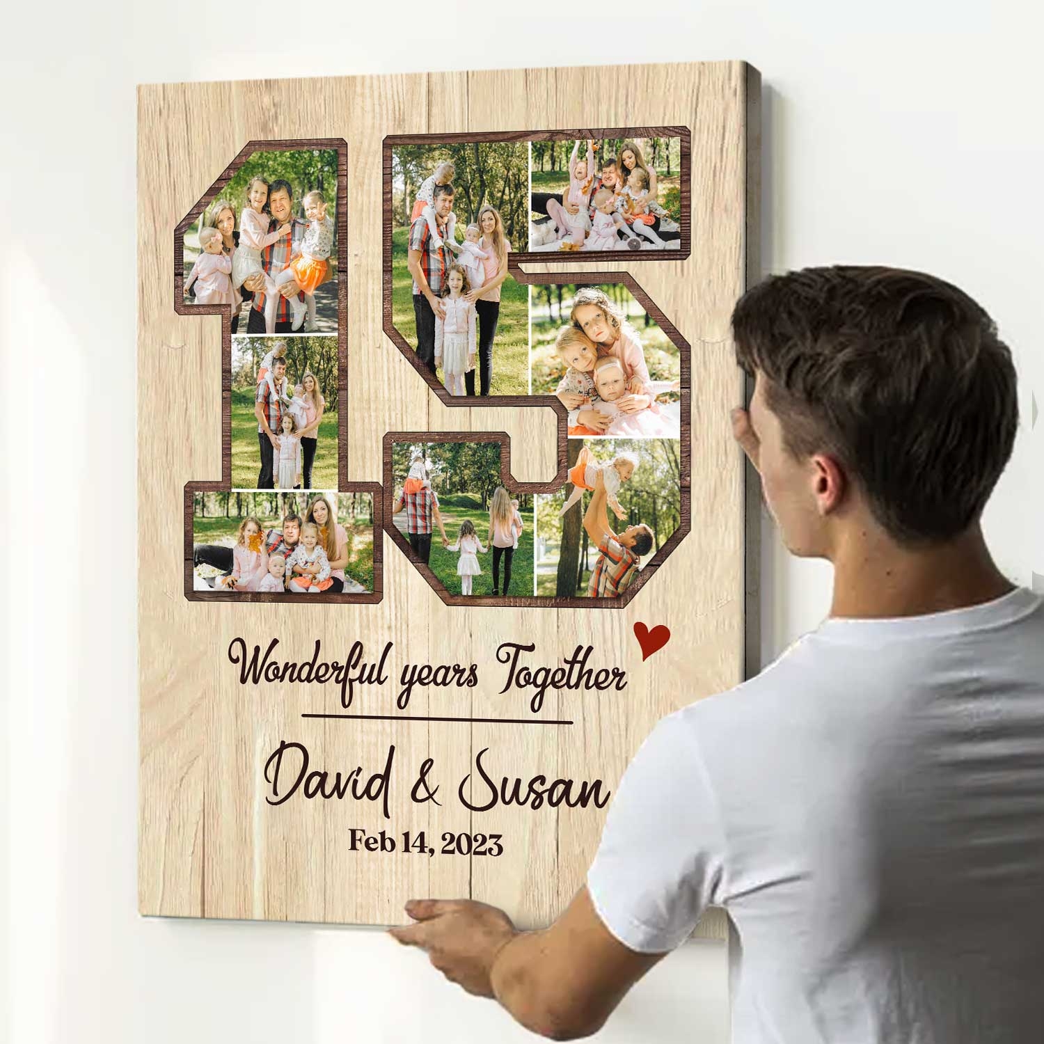 Personalized 15 Year Anniversary Gift Picture Collage 15th Anniversary Gifts For Men 15 Year Anniversary Gift Ideas