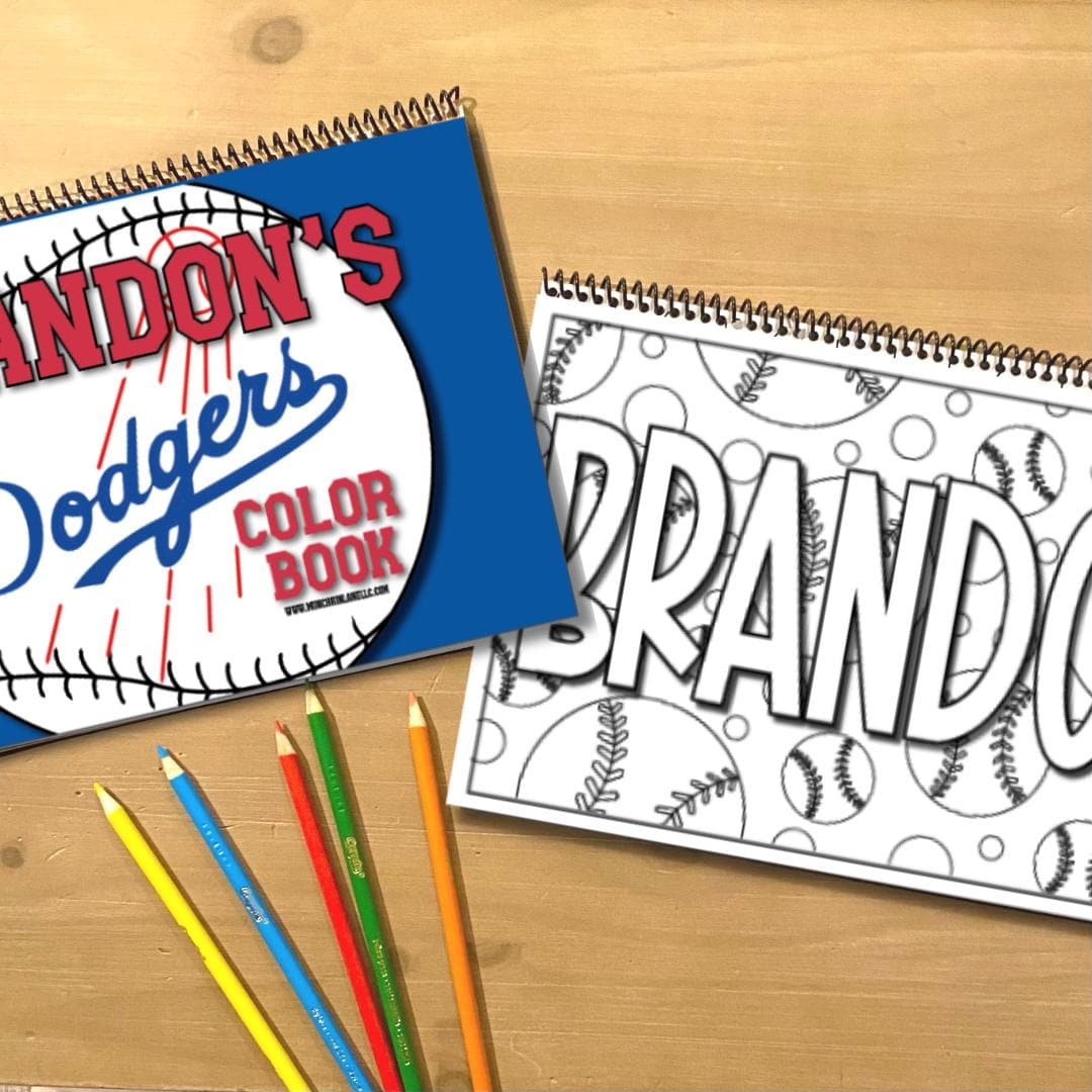 Personalized Kids Dodgers Color Book World Series 2025 Dodgers Coloring Pages Gift For Boys Christmas And Holiday Gifts Baseball Etsy
