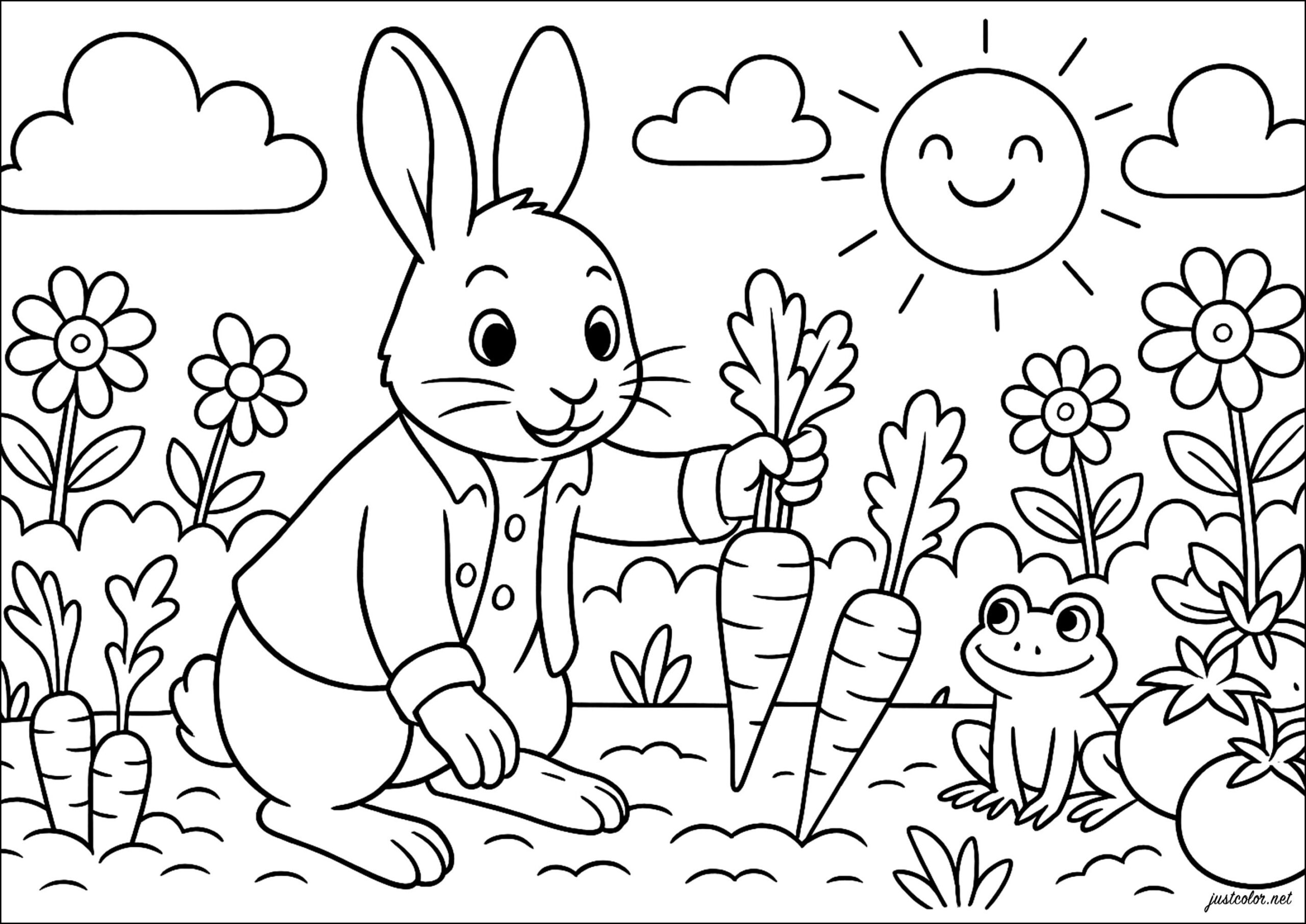 Pierre Lapin In The Vegetable Garden Peter Rabbit Coloring Pages Pierre Lapin In The Vegetable Garden Peter Rabbit Coloring Pages