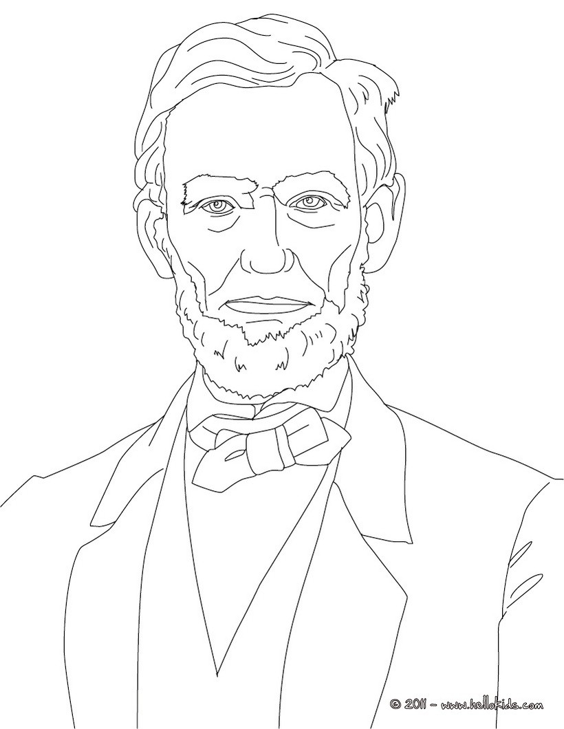 President Abraham Lincoln Coloring Pages Hellokids President Abraham Lincoln Coloring Pages Hellokids