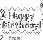 Printable And Coloring Birthday Card For Kids DIY Birthday Card For Kids Coloring Card To Make At Home Pictures To Trace To Make A Card Etsy