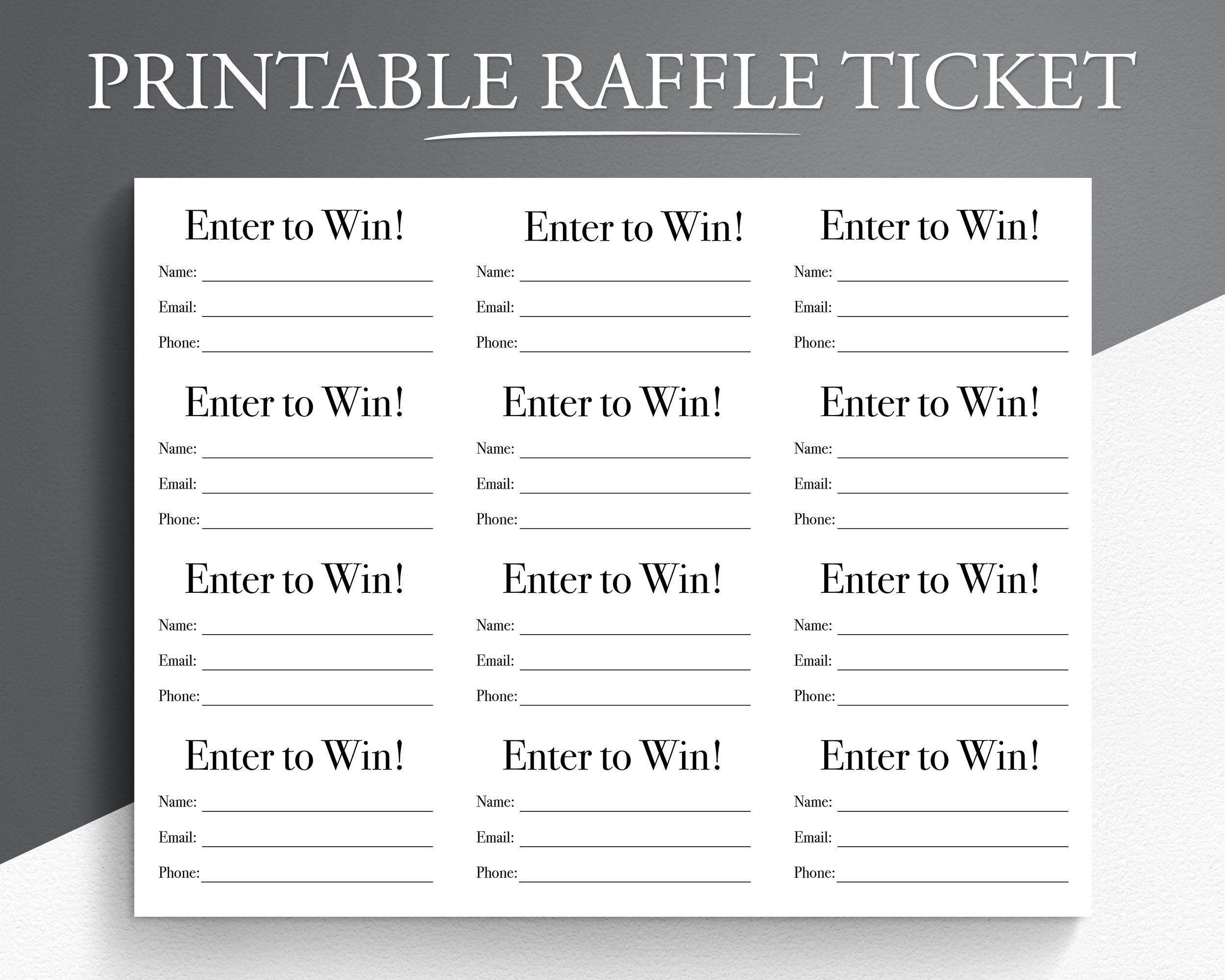 Printable Raffle Ticket Enter To Win Printable Ticket Worksheets Library Printable Raffle Ticket Enter To Win Printable Ticket Worksheets Library