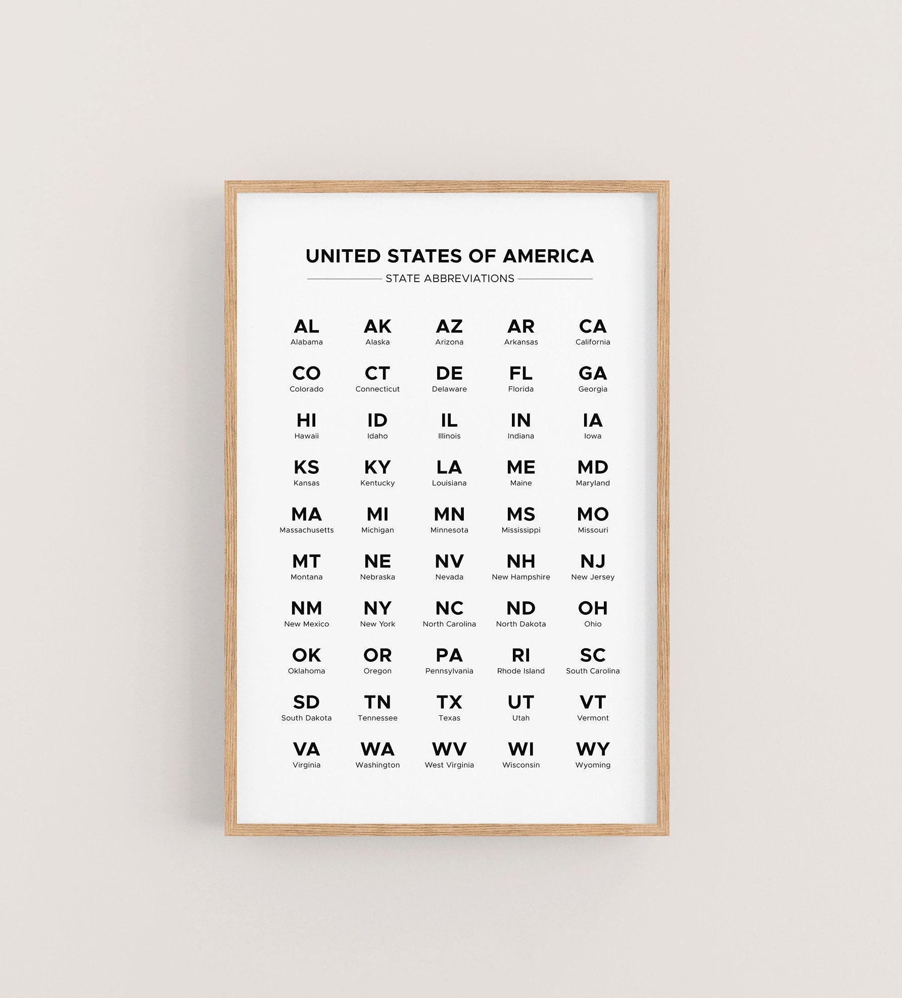 Printable US State Abbreviation Chart In Alphabetical Order List Of Two Letter Abbreviated Names For All 50 States Etsy Printable US State Abbreviation Chart In Alphabetical Order List Of Two Letter Abbreviated Names For All 50 States Etsy