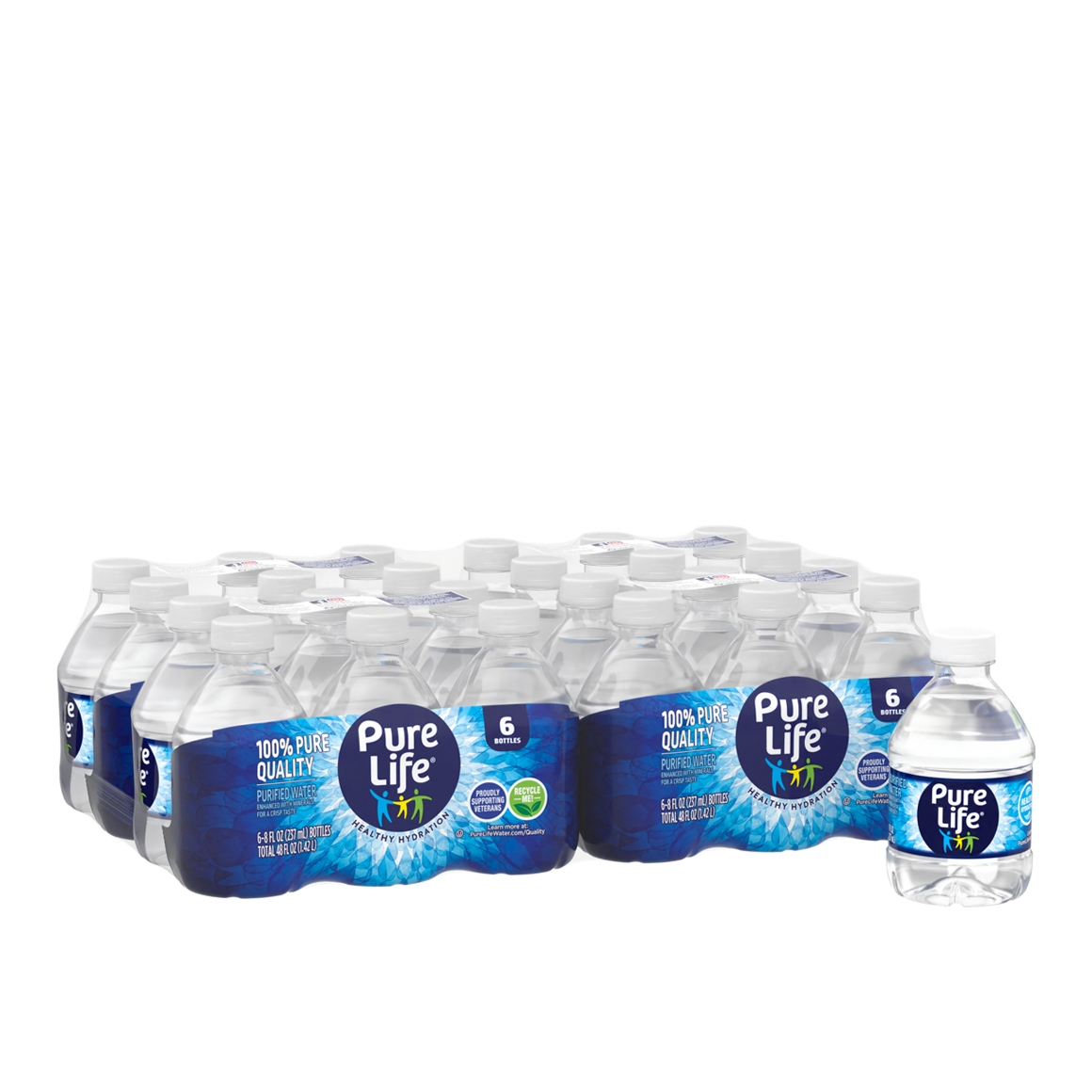 Pure Life Purified Bottled Water 8 Ounce 24 pack ReadyRefresh Pure Life Purified Bottled Water 8 Ounce 24 pack ReadyRefresh