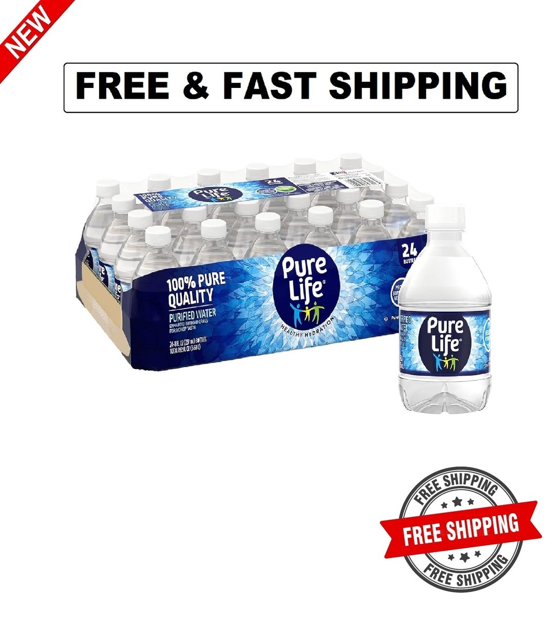 Pure Life Purified Water 8 Fl Oz Plastic Bottled Water 24 Pack FRESH EBay Pure Life Purified Water 8 Fl Oz Plastic Bottled Water 24 Pack FRESH EBay
