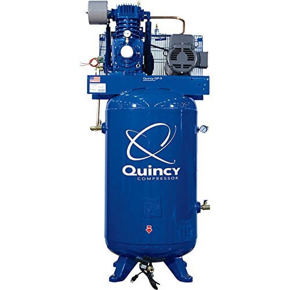 Quincy QT 7 5 Splash Lubricated Reciprocating Air Compressor 7 5 HP 230 Volt 3 Phase 60hz 80 Gallon Vertical Tank Walmart Quincy QT 7 5 Splash Lubricated Reciprocating Air Compressor 7 5 HP 230 Volt 3 Phase 60hz 80 Gallon Vertical Tank Walmart
