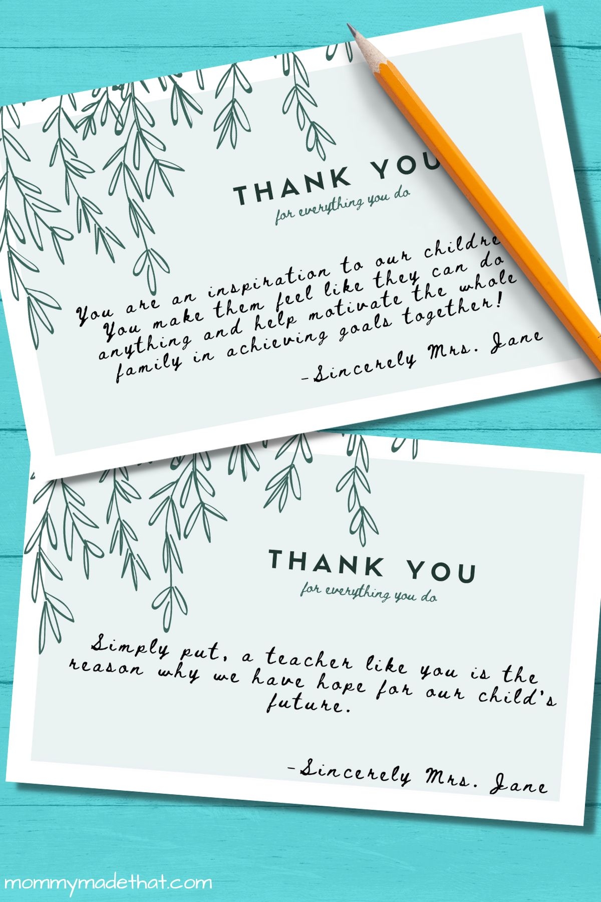 Short And Thoughtful Teacher Thank You Notes From Parents Free Printable Short And Thoughtful Teacher Thank You Notes From Parents Free Printable