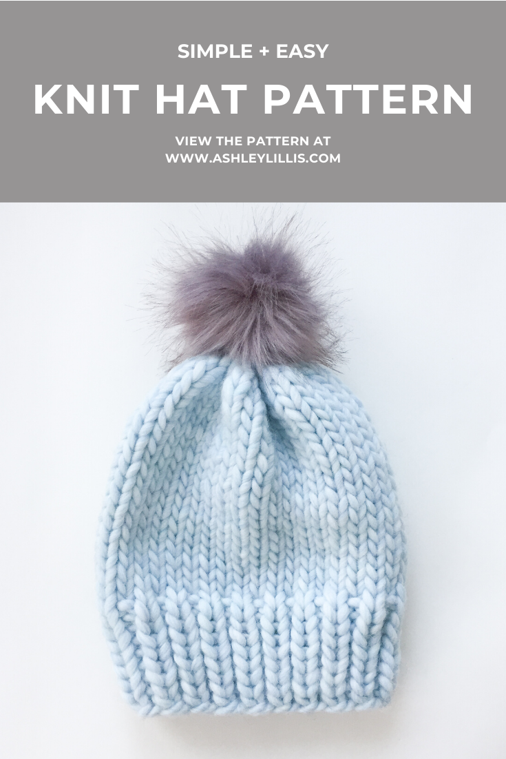 Simple Chunky Wool Knit Hat Pattern Free Ashley Lillis Simple Chunky Wool Knit Hat Pattern Free Ashley Lillis