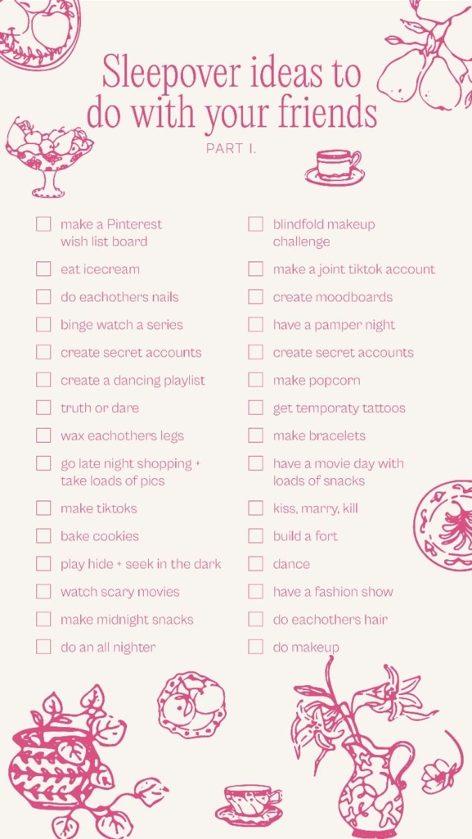 Sleepover Ideas To Do With Your Friends Part I Sleepover Ideas To Do With Your Friends Part I