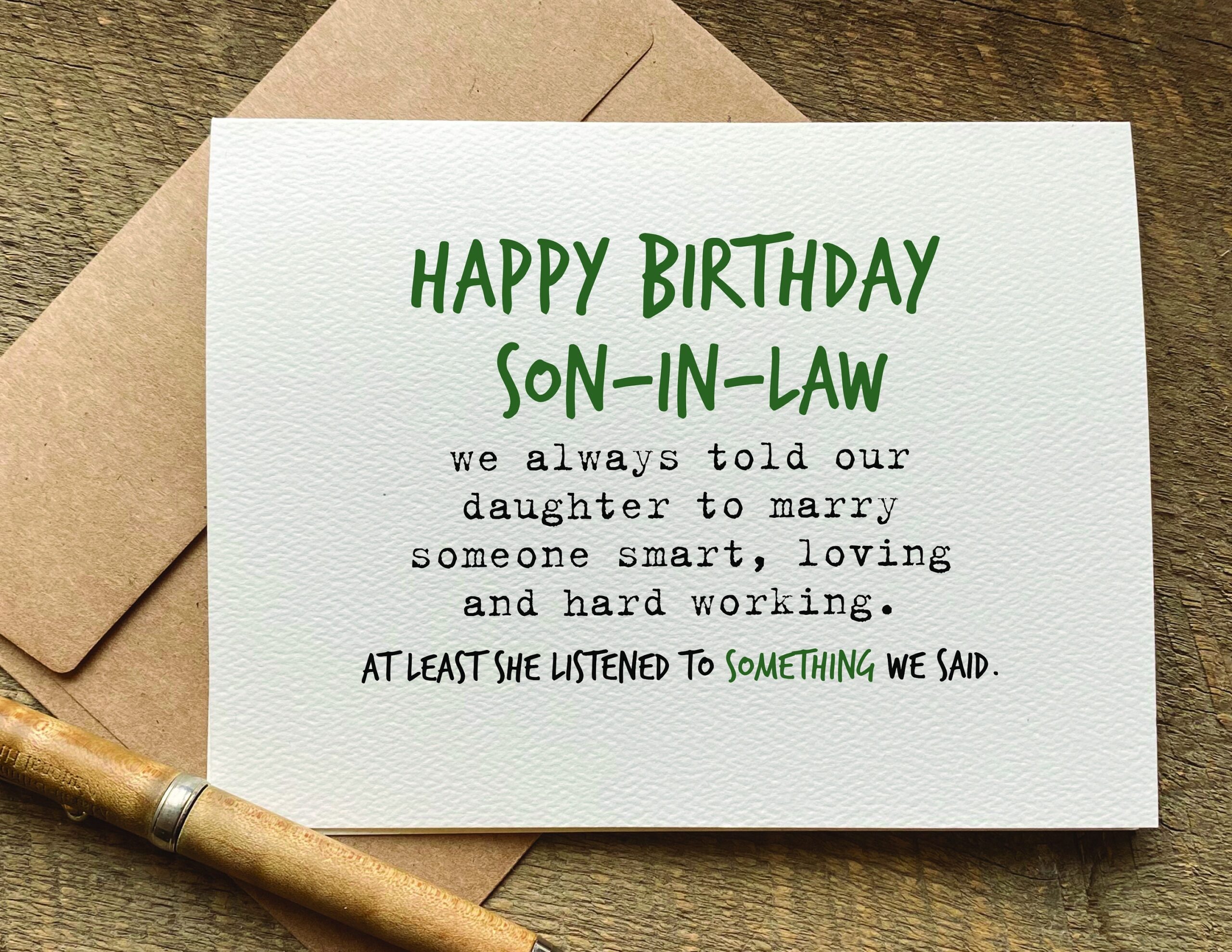 Son In Law Birthday Card We Always Told Our Daughter To Marry Someone Smart Funny Son in law Gift Etsy Norway Son In Law Birthday Card We Always Told Our Daughter To Marry Someone Smart Funny Son in law Gift Etsy Norway