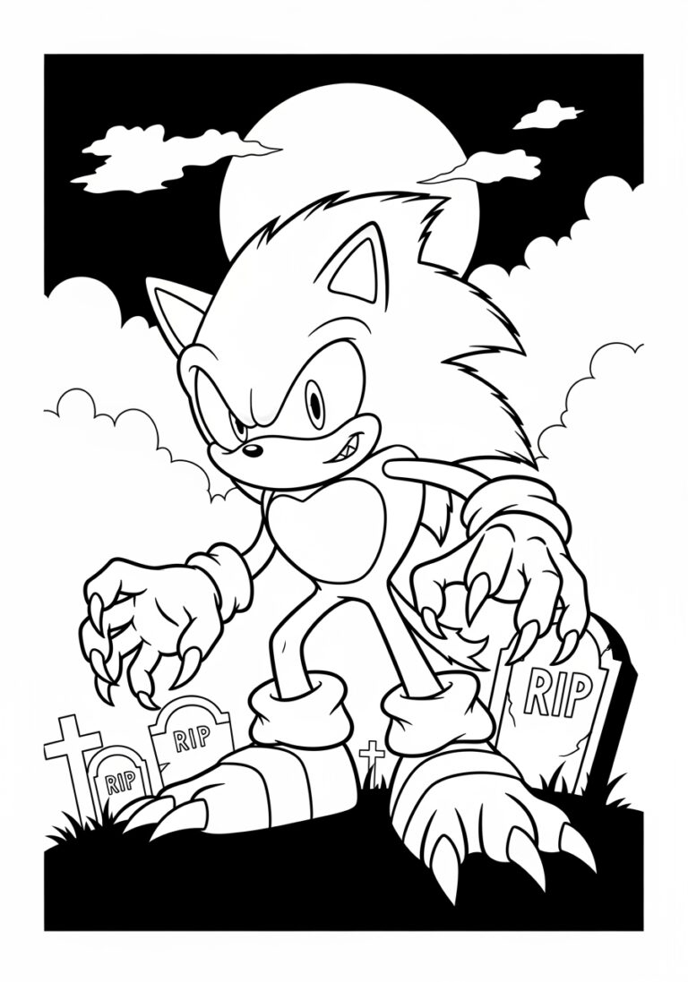 Sonic The Werehog Coloring Pages Free Printables