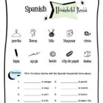 Spanish Household Items Worksheet Packet Made By Teachers