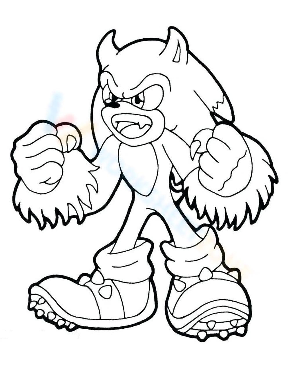 Strong Werehog Sonic Coloring Page Worksheet Strong Werehog Sonic Coloring Page Worksheet