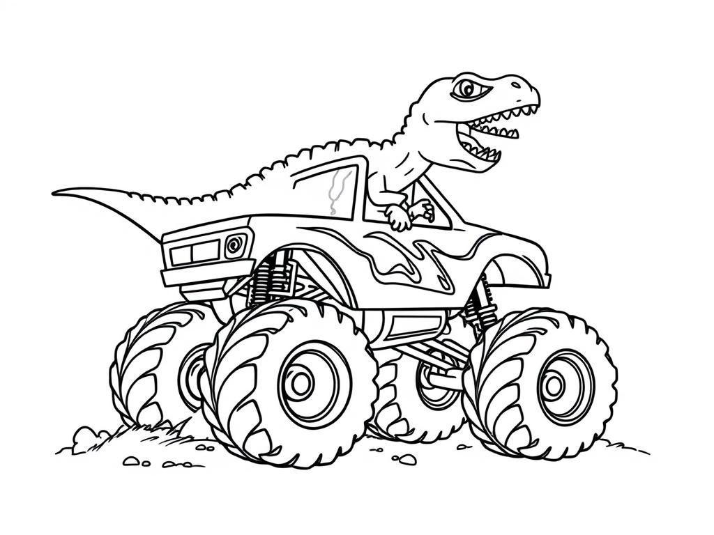 T Rex Monster Truck Coloring Page Free Printable Coloring Page T Rex Monster Truck Coloring Page Free Printable Coloring Page