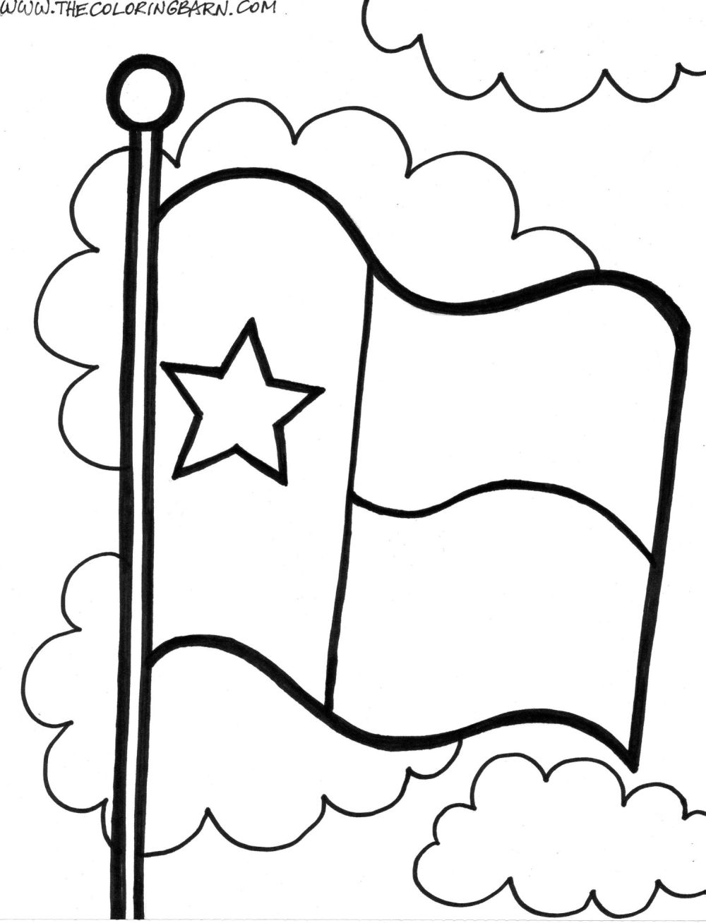 Texas Flag Coloring Page Texas Flag Coloring Page