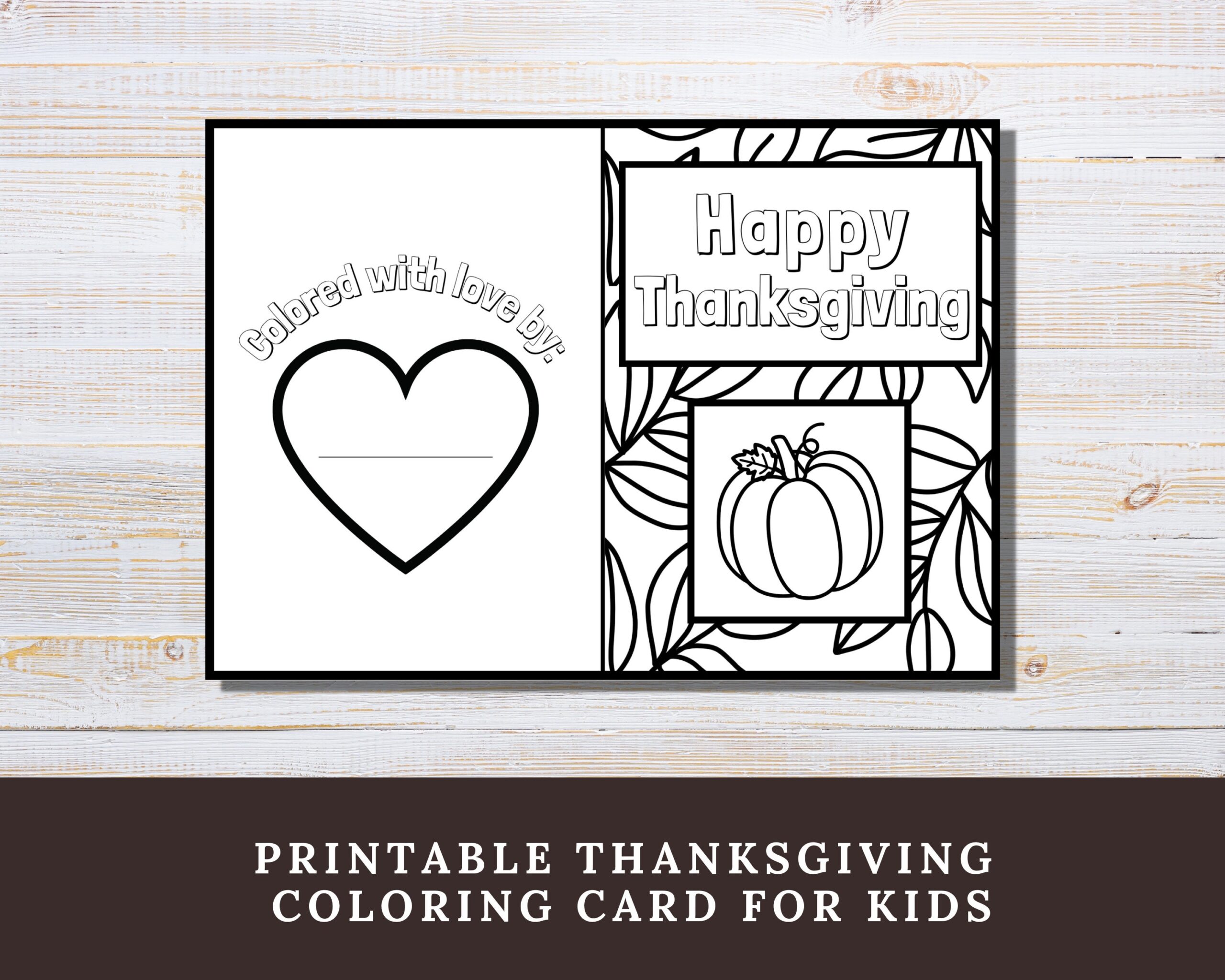 Thanksgiving Color in Card Kids Craft Activity printable PDF Etsy Thanksgiving Color in Card Kids Craft Activity printable PDF Etsy