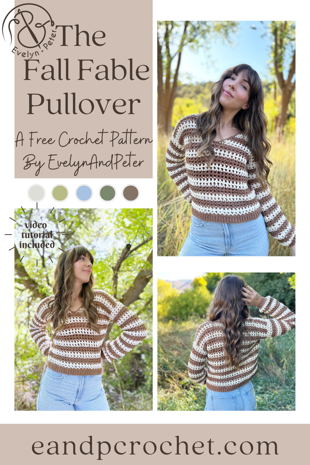 The Fall Fable Pullover Crochet Pattern Evelyn And Peter Crochet