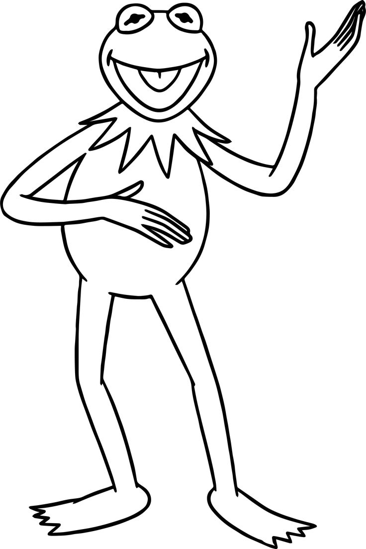 The Muppets Kermit The Frog Coloring Page Wecoloringpage The Muppets Kermit The Frog Coloring Page Wecoloringpage