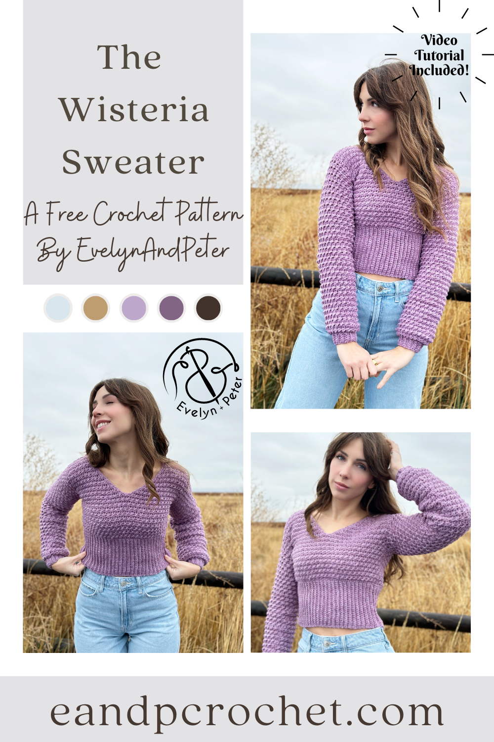 The Wisteria Sweater Crochet Pattern Evelyn And Peter Crochet The Wisteria Sweater Crochet Pattern Evelyn And Peter Crochet