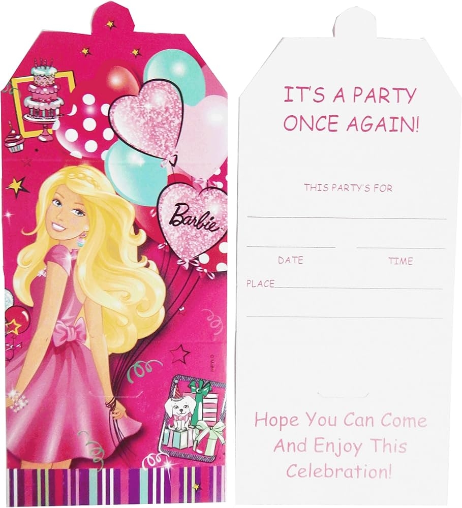 barbie doll birthday invitations barbie doll birthday invitations