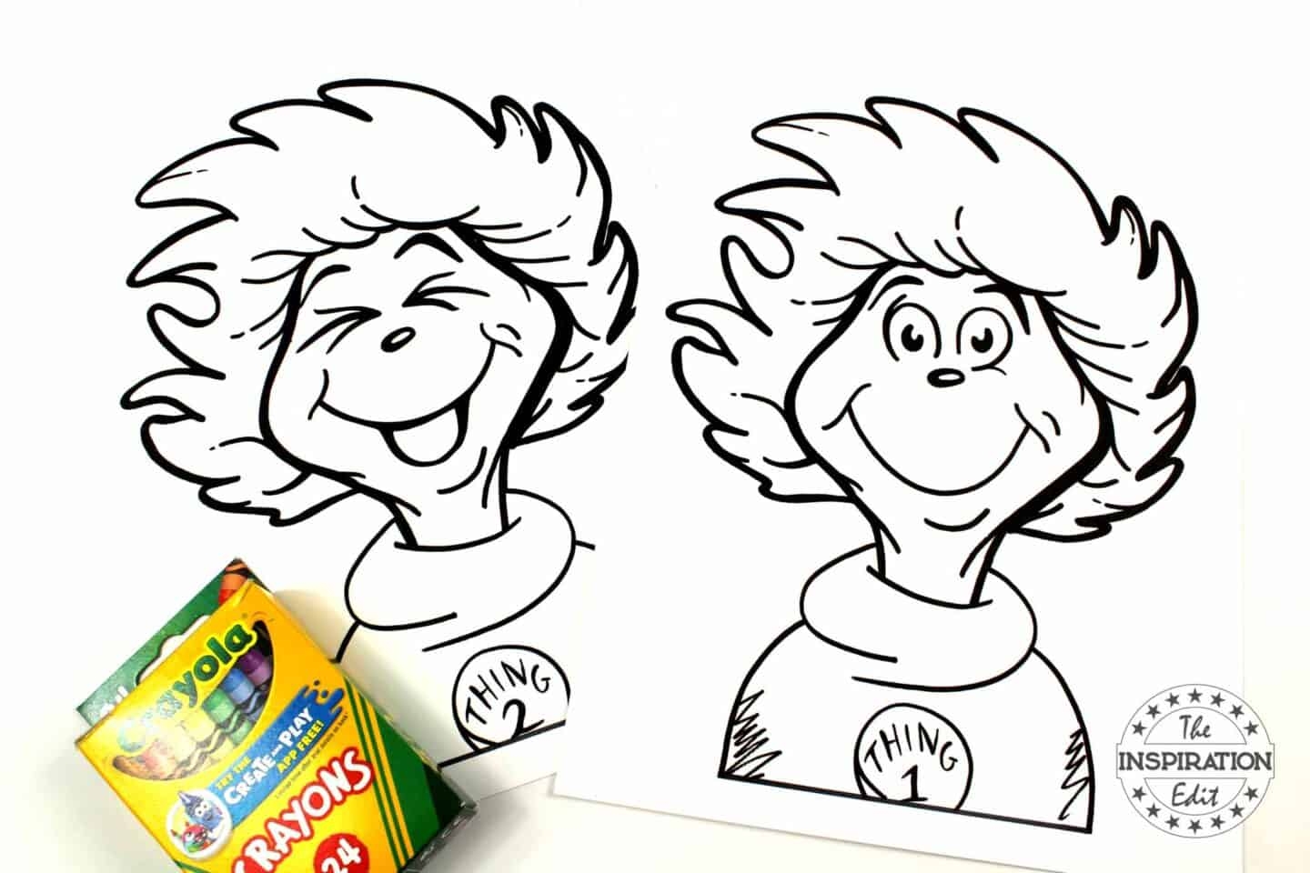 Thing 1 Thing 2 Coloring Pages The Inspiration Edit Thing 1 Thing 2 Coloring Pages The Inspiration Edit