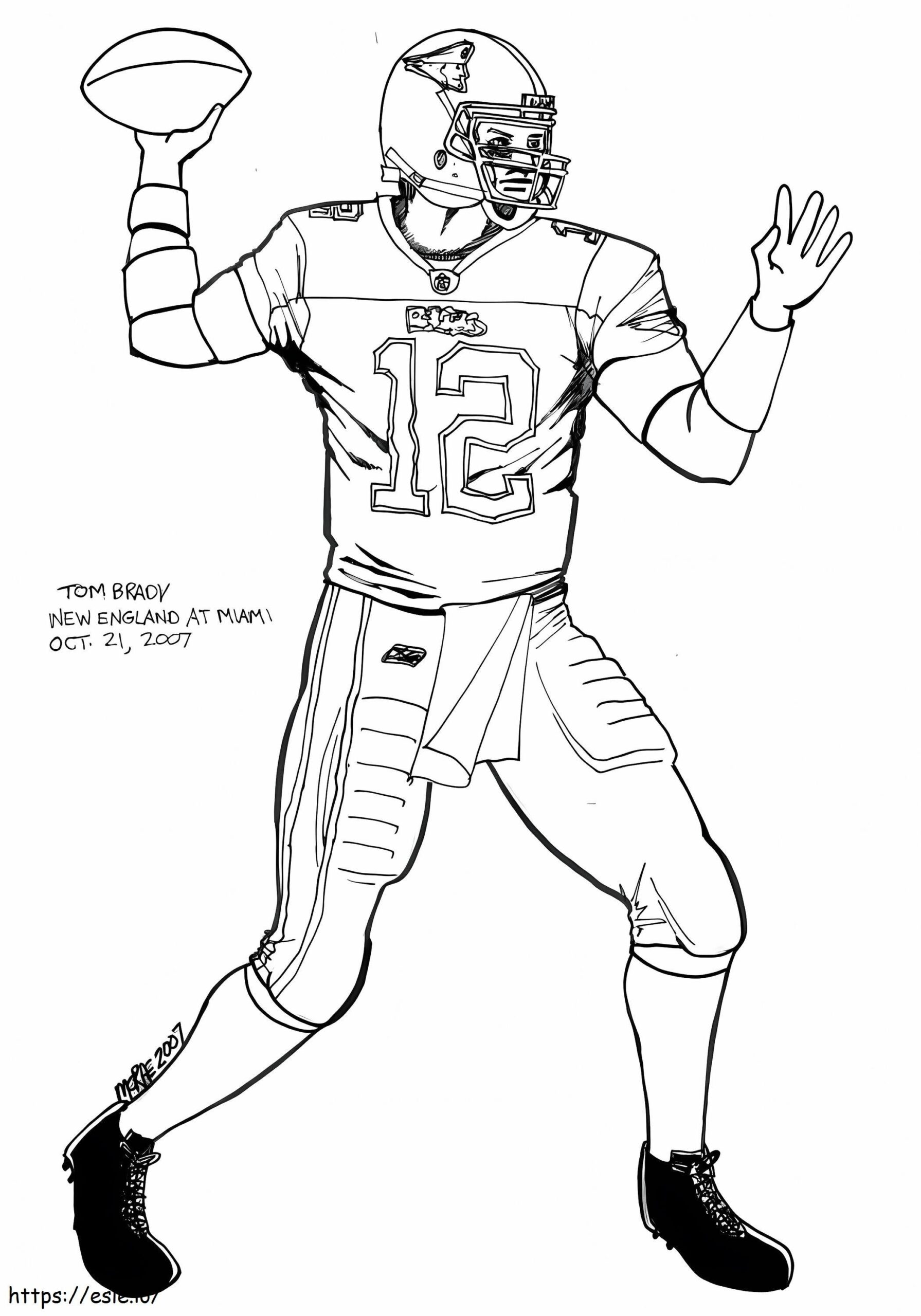 Tom Brady Printable Coloring Page Tom Brady Printable Coloring Page
