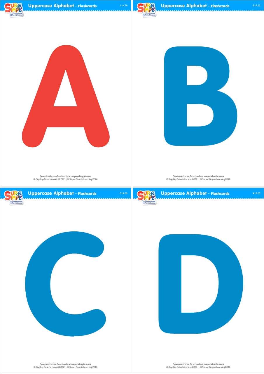 Uppercase Alphabet Flashcards Super Simple Uppercase Alphabet Flashcards Super Simple