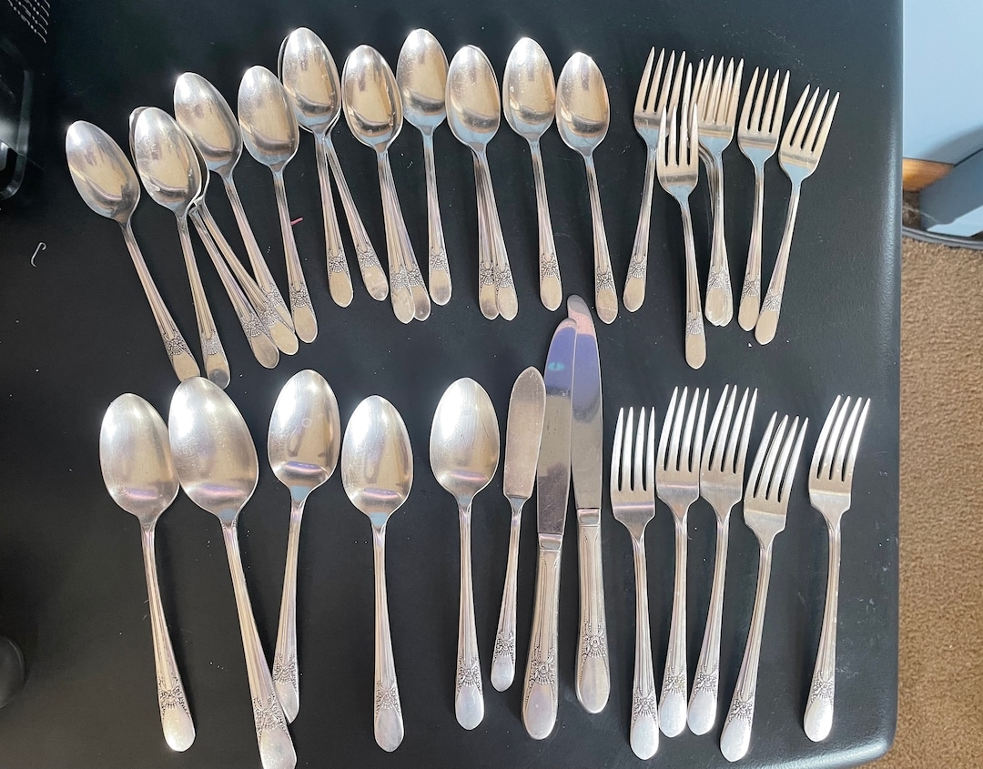 Vintage 1948 Wm Rogers Silverplate Beloved Pattern Silverware Flatware Etsy