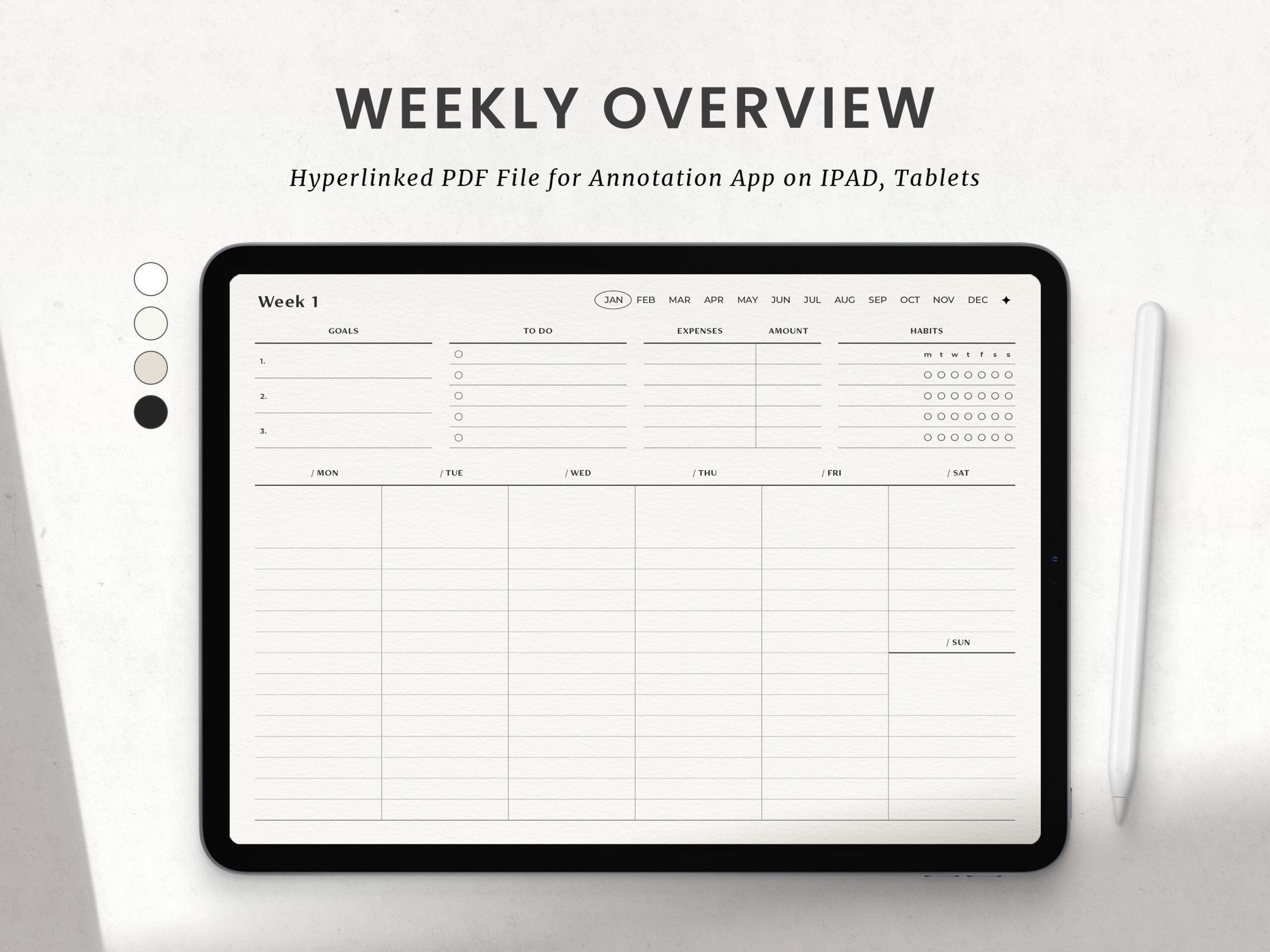 Weekly Overview Digital Planner Template For Goodnotes Ipad Monthly Weekly Minimalist Landscape Planner Etsy Weekly Overview Digital Planner Template For Goodnotes Ipad Monthly Weekly Minimalist Landscape Planner Etsy