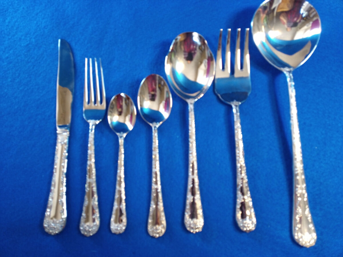 Wm Rogers Son IS China Silverplate Flatware Enchanted Rose Pattern CHOICE NM EBay Wm Rogers Son IS China Silverplate Flatware Enchanted Rose Pattern CHOICE NM EBay