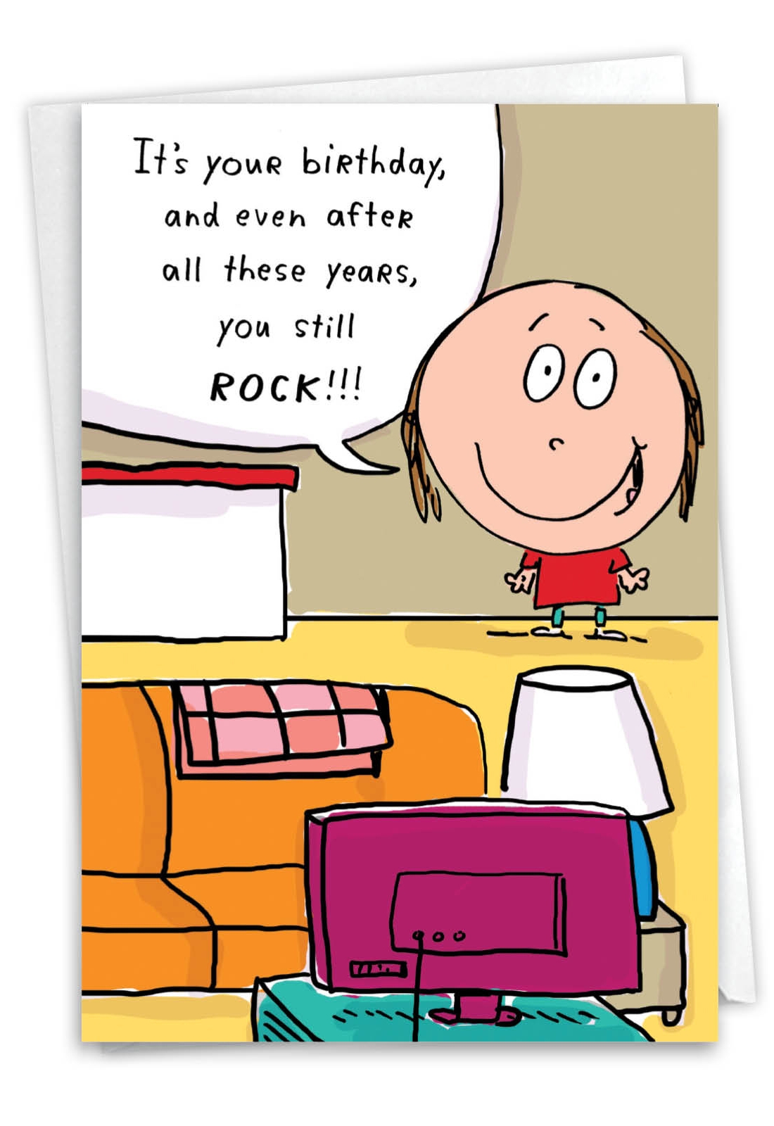 You Rock Funny Birthday Greeting Card You Rock Funny Birthday Greeting Card