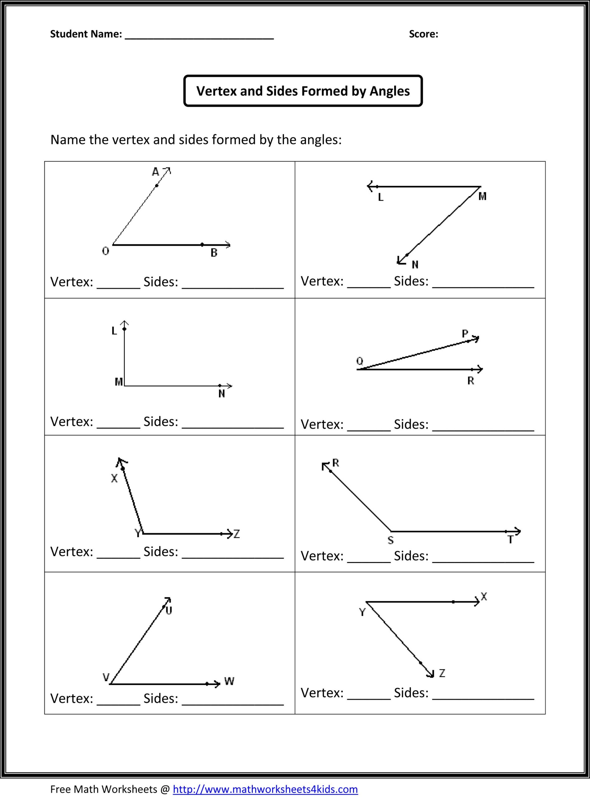 4th grade geometry worksheets