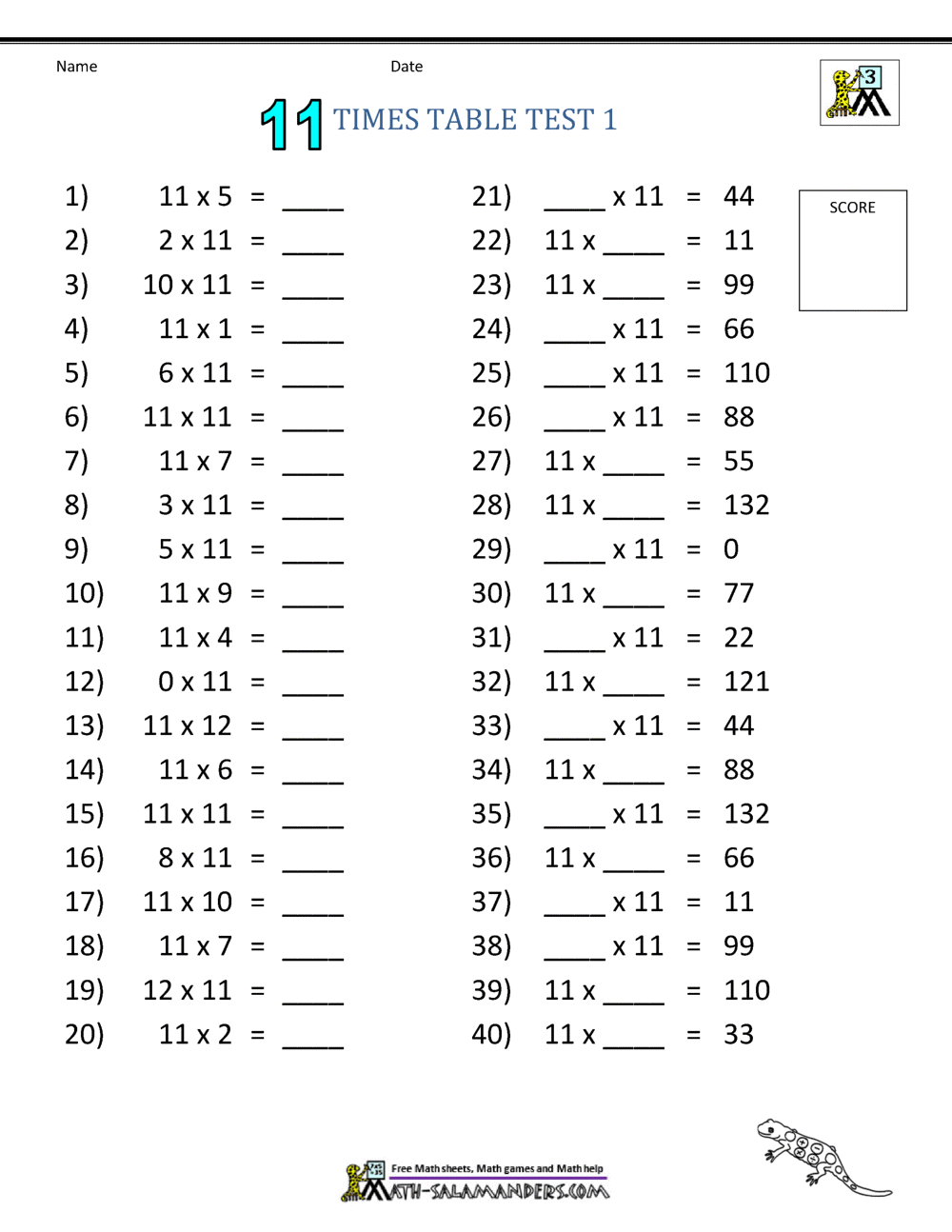 multiplication 11 worksheet multiplication 11 worksheet