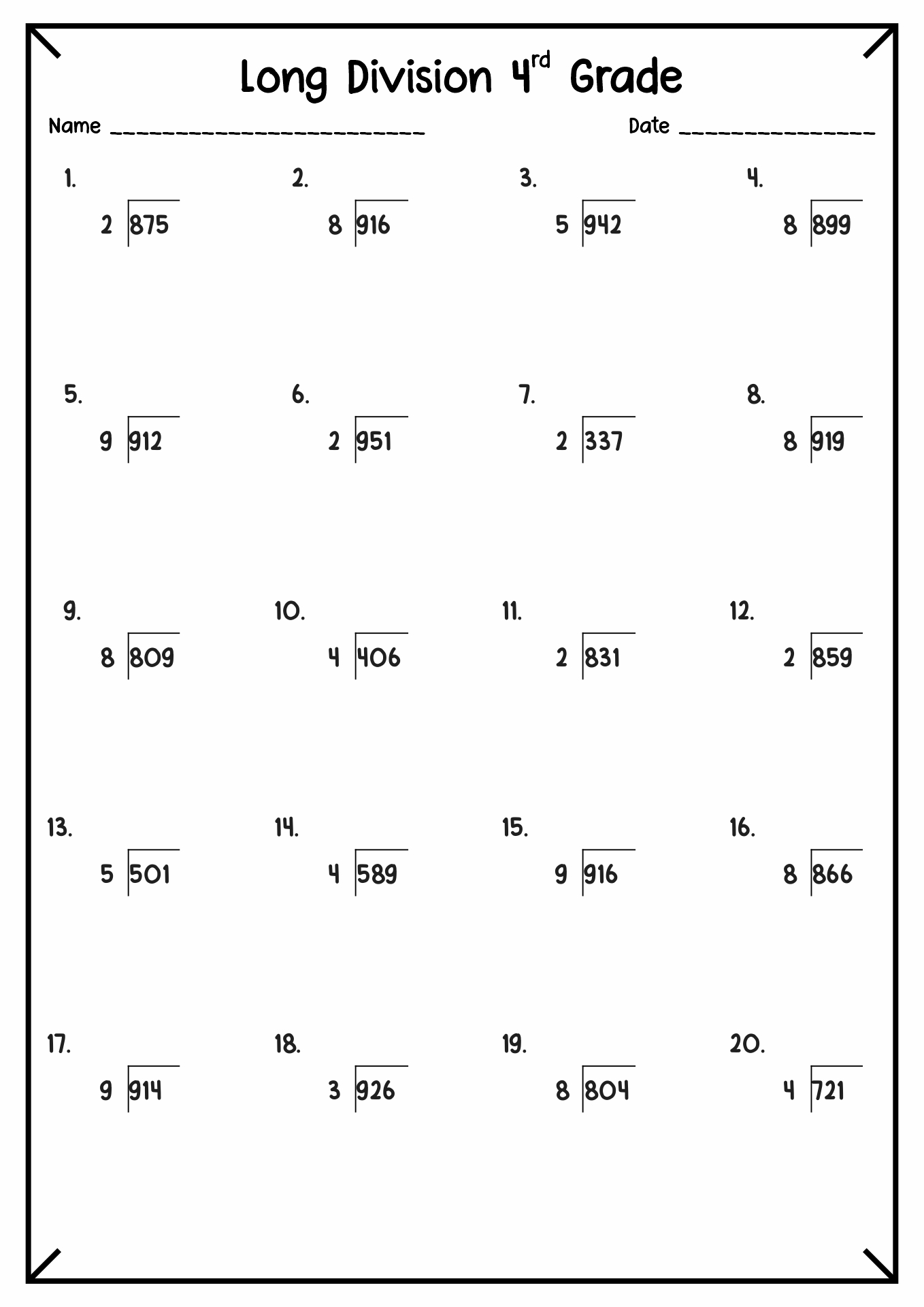 12 Long Division With Remainders Worksheets 4th Grade Free PDF At Worksheeto 12 Long Division With Remainders Worksheets 4th Grade Free PDF At Worksheeto