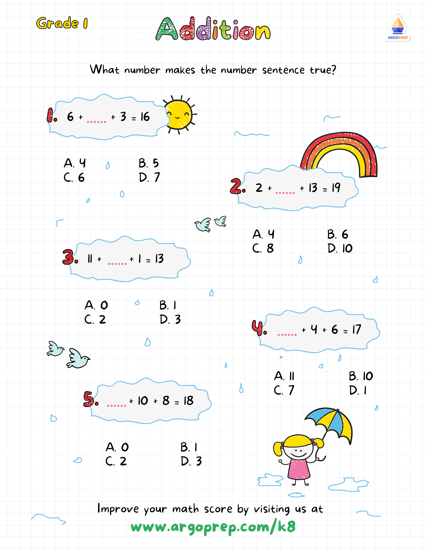 1st Grade Divide Equal Parts Missing Addend Sum Under 20 Worksheets For Free ArgoPrep 1st Grade Divide Equal Parts Missing Addend Sum Under 20 Worksheets For Free ArgoPrep