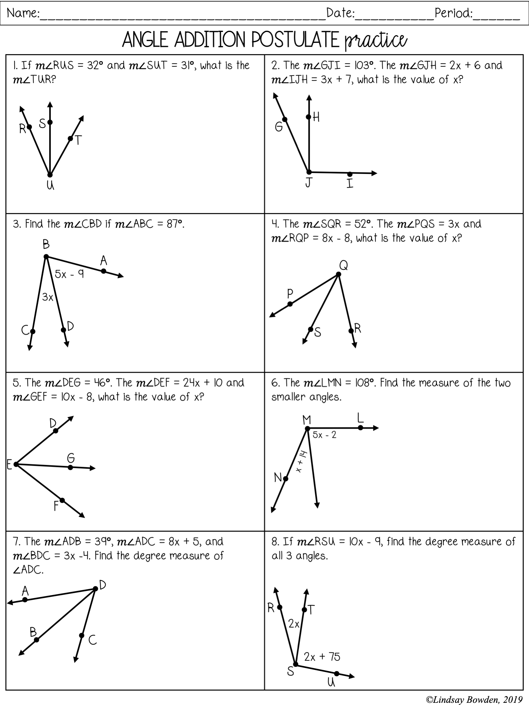 line segment addition worksheet line segment addition worksheet