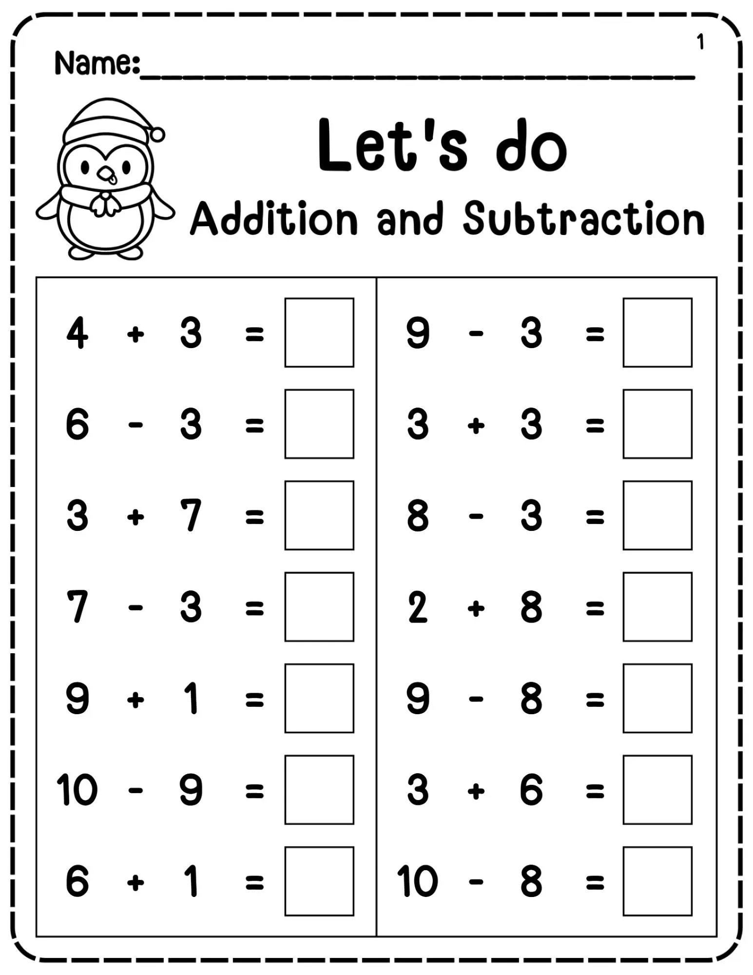 20 Printable Addition And Subtraction To 10 Worksheets Fill In The Blanks Math Practice For Kindergarten 1st Grade numbers 1 10 Etsy Israel 20 Printable Addition And Subtraction To 10 Worksheets Fill In The Blanks Math Practice For Kindergarten 1st Grade numbers 1 10 Etsy Israel