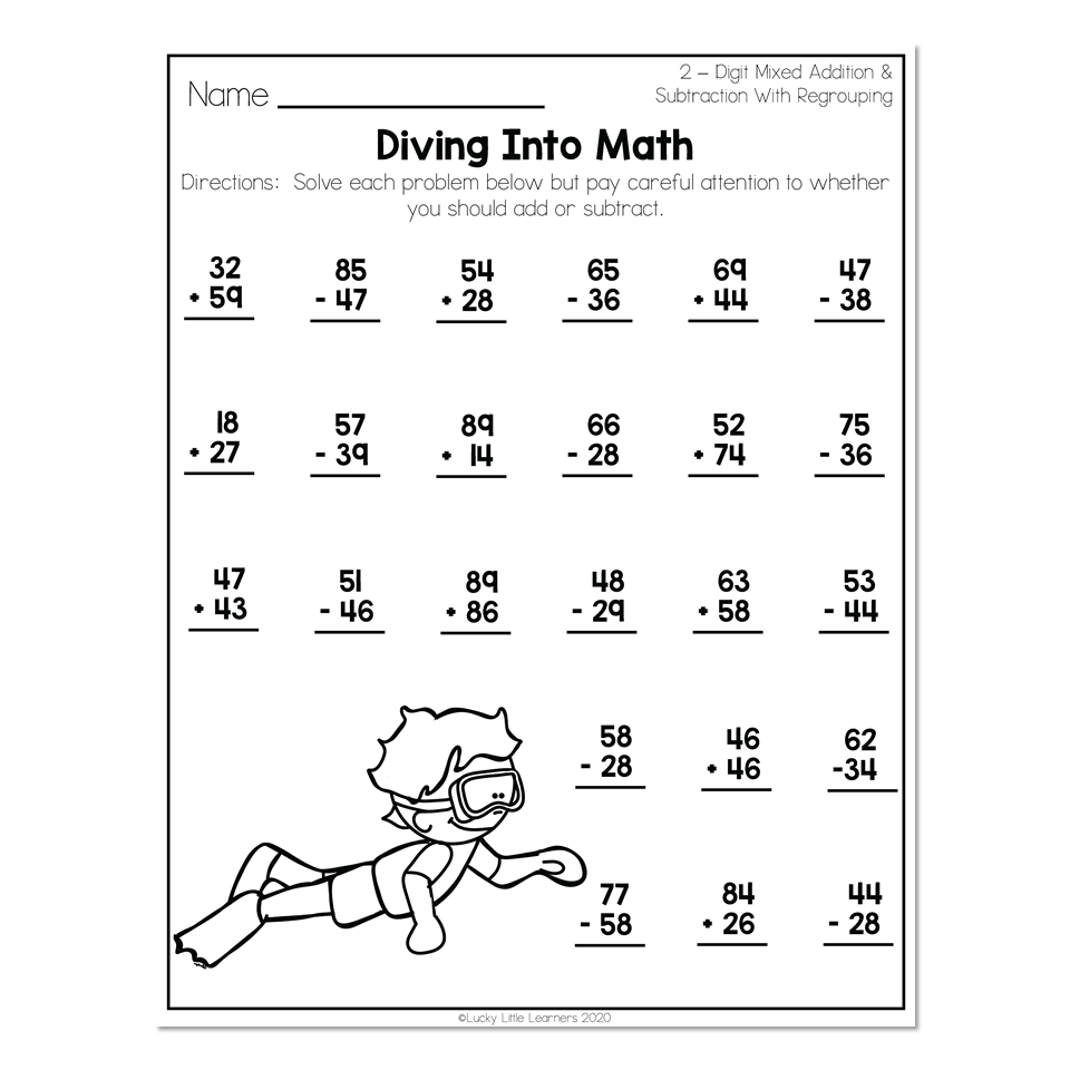 2 math worksheets