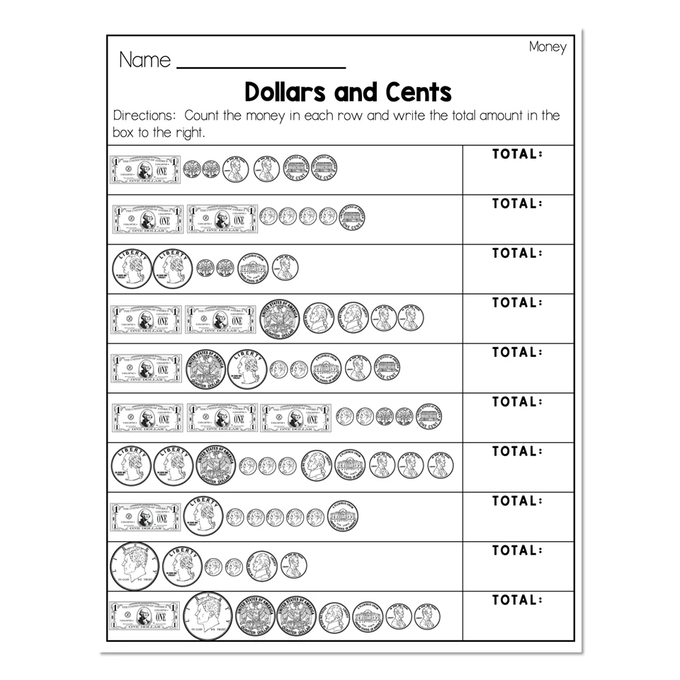 2nd Grade Math Worksheets Money Counting Money Dollars And Cents Lucky Little Learners 2nd Grade Math Worksheets Money Counting Money Dollars And Cents Lucky Little Learners