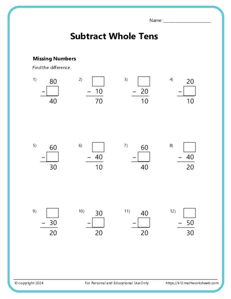 2nd Grade Subtraction Worksheets 2nd Grade Subtraction Worksheets