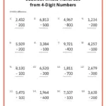 3rd Grade Subtraction Worksheets